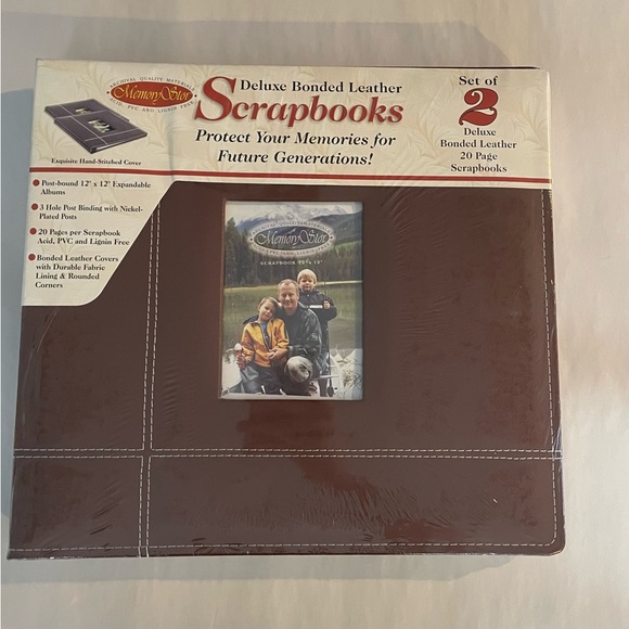 Other - NEW never opened Set of 2 Deluxe Bonded Leather Scrapbooks